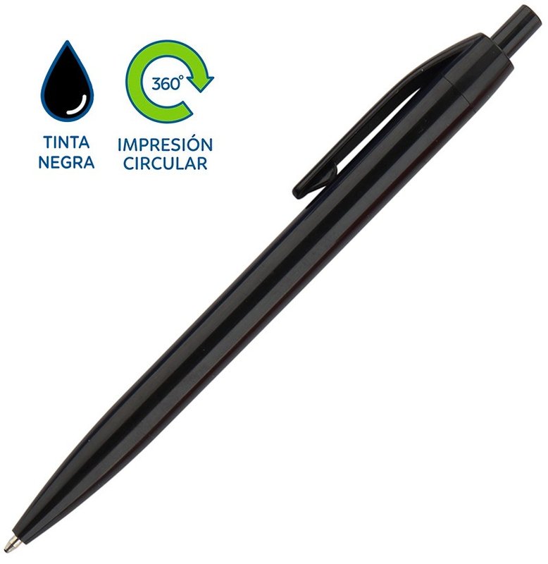 Bolígrafo Lolipop negro, tinta negra - imagen 2