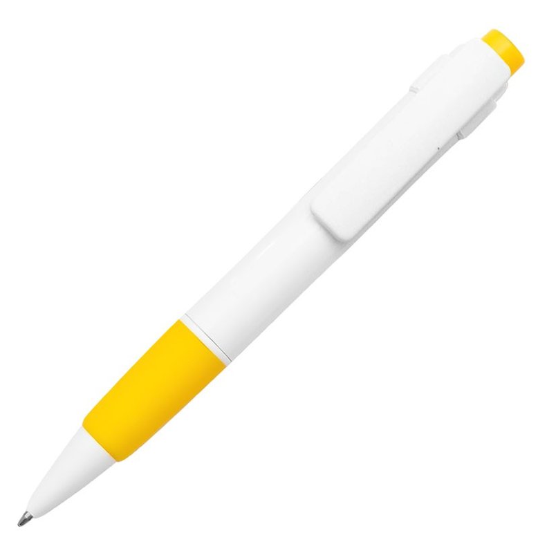Bolígrafo Niza, blanco det. Amarillo - imagen 2