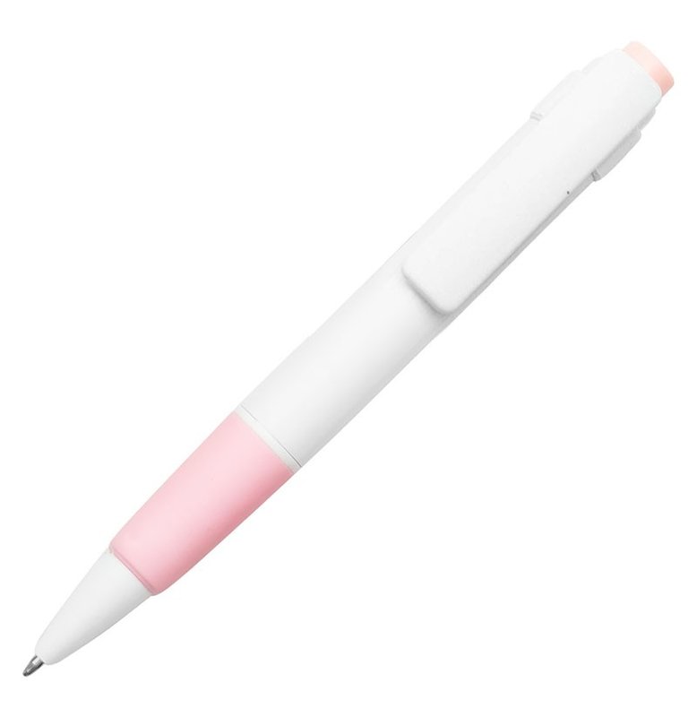 Bolígrafo Niza, blanco detalle rosa pastel - imagen 2