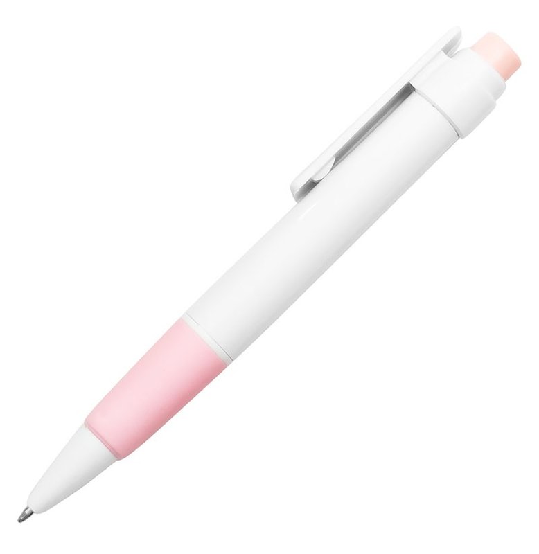 Bolígrafo Niza, blanco detalle rosa pastel - imagen 3