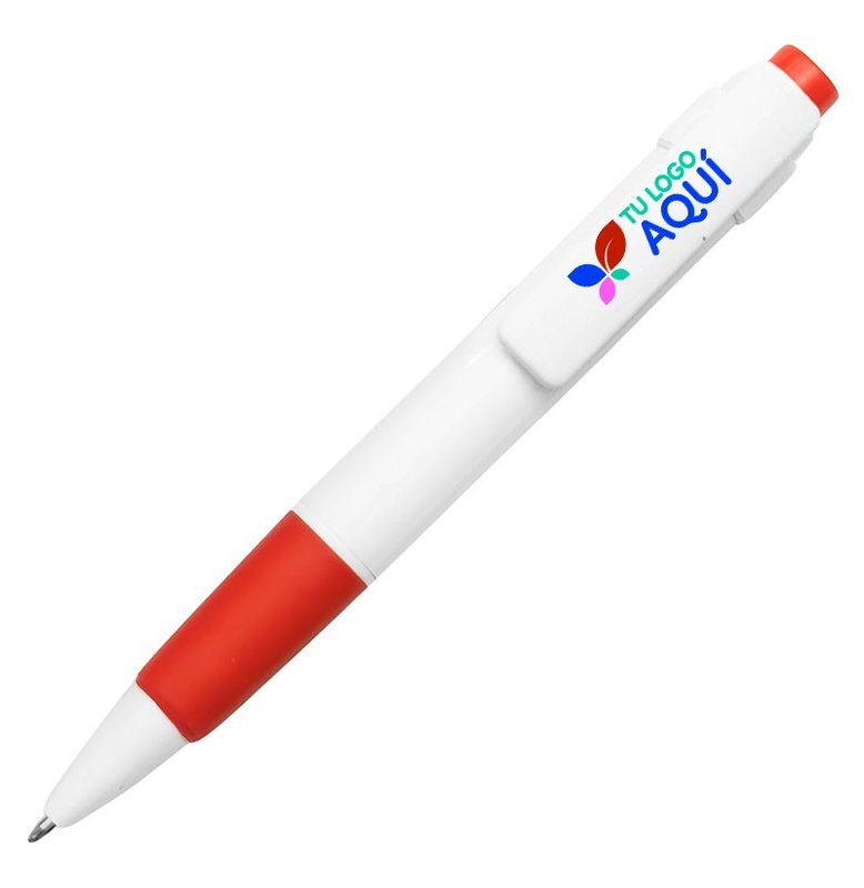 Bolígrafo Niza, blanco detalle verde claro - imagen 4