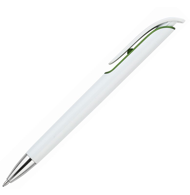 Bolígrafo Panamá, blanco detalle verde - imagen 2