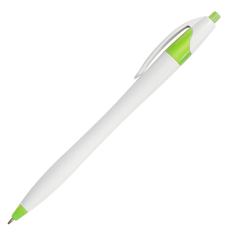 Bolígrafo Praga, blanco detalle verde claro, tinta negra - imagen 2