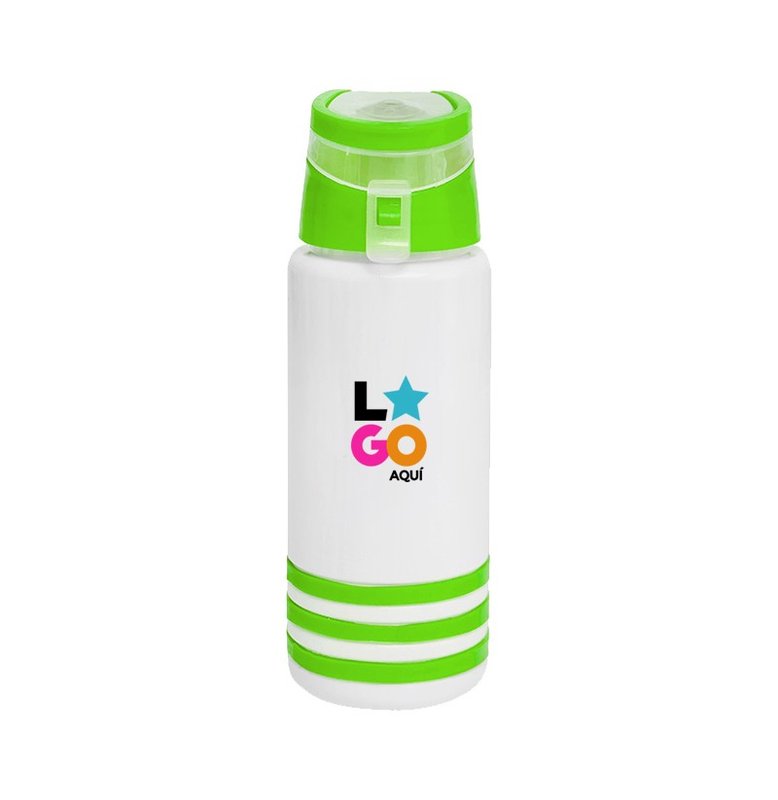 Botella color grip 850 cm³,blanco tapa negra - imagen 3