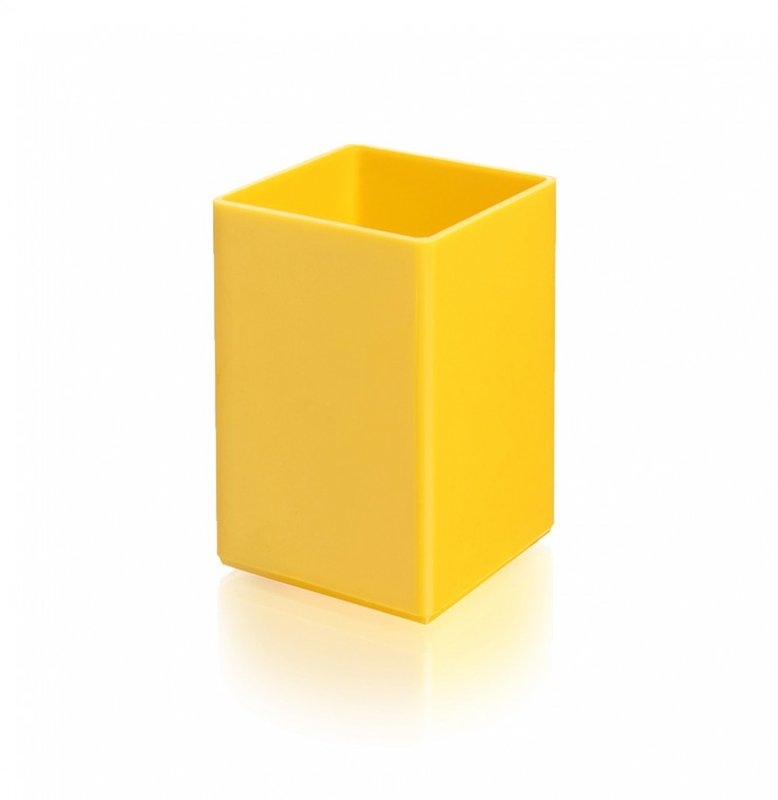 Cubo, con y sin calendario, porta lápiz,  amarillo - imagen 2