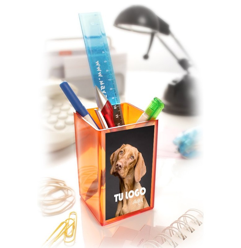 Cubo, con y sin calendario, porta lápiz,  amarillo - imagen 4