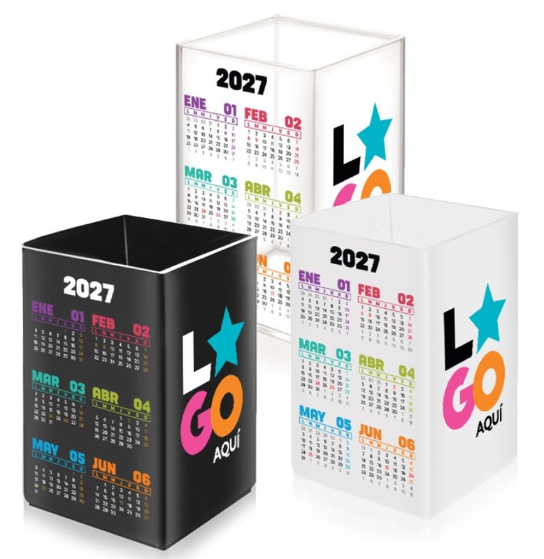 Cubo, con y sin calendario, porta lápiz, color a pedido - imagen 4