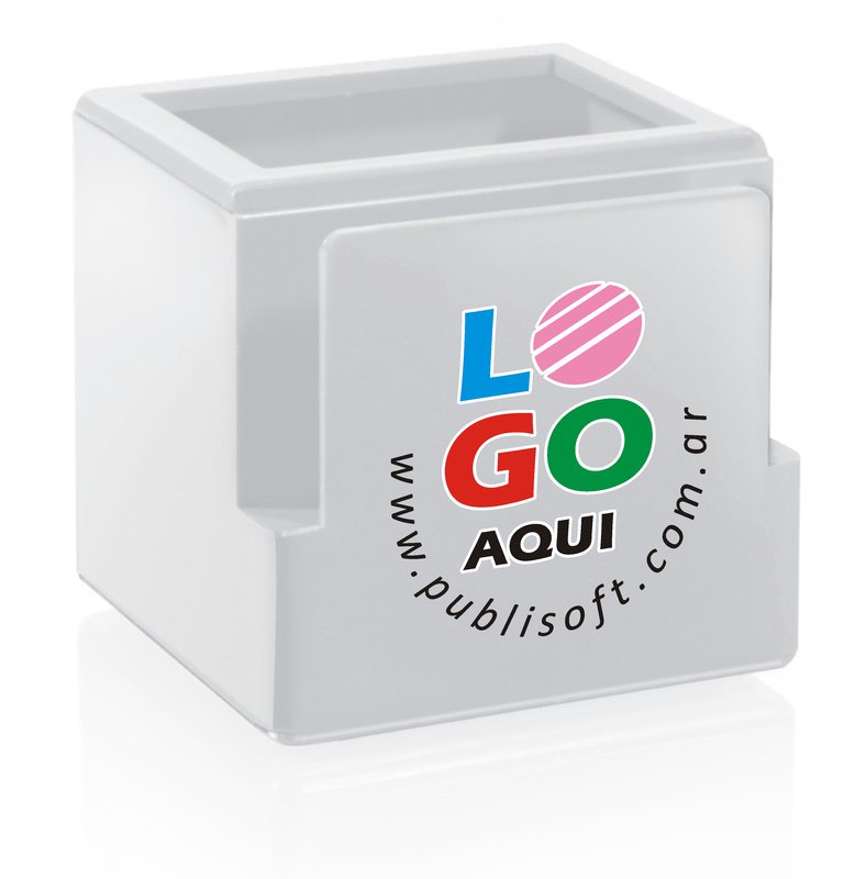 Cubo porta lápiz, con tarjetero negro - imagen 2