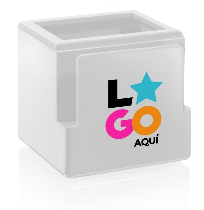 Cubo posalápiz con tarjetero, color especial - imagen 3