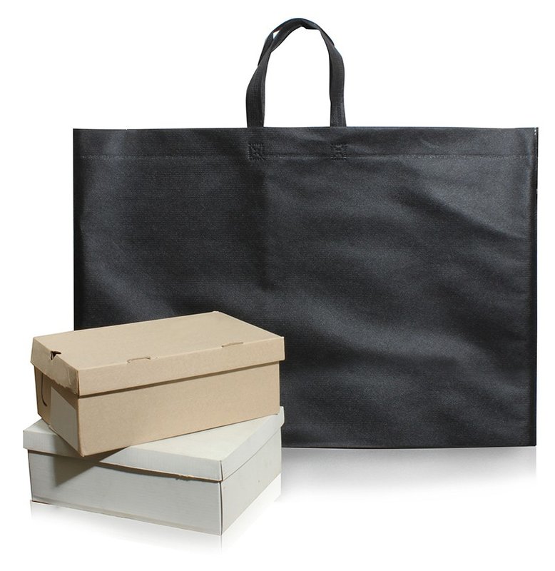 Eco bolsa, 70x48x12 cm, con manijas, negra - imagen 2