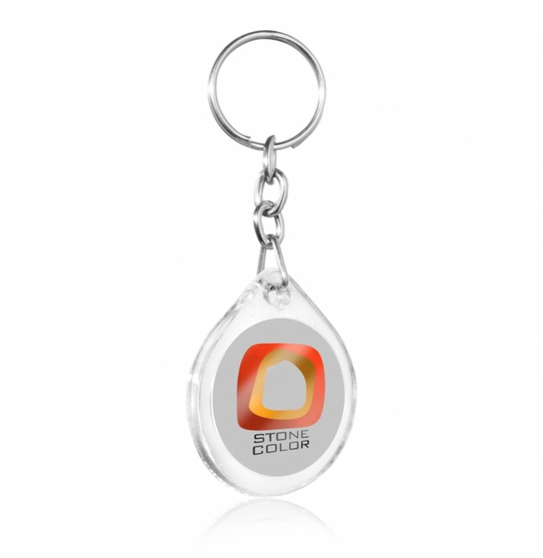Llavero redondo ø 33 mm, con cadena forcet corta. - imagen 2