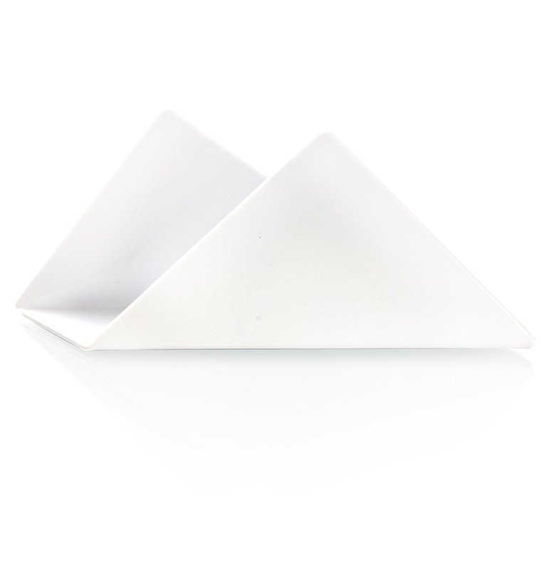 Servilletero triangular, blanco - imagen 2