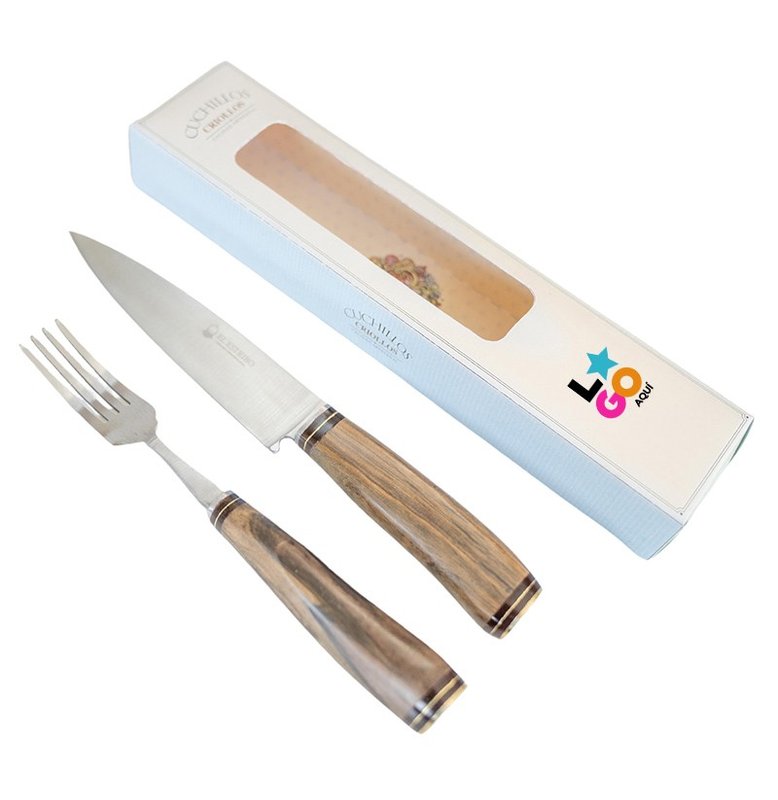 Set cuchillo tenedor campero, caja cartón. - imagen 2