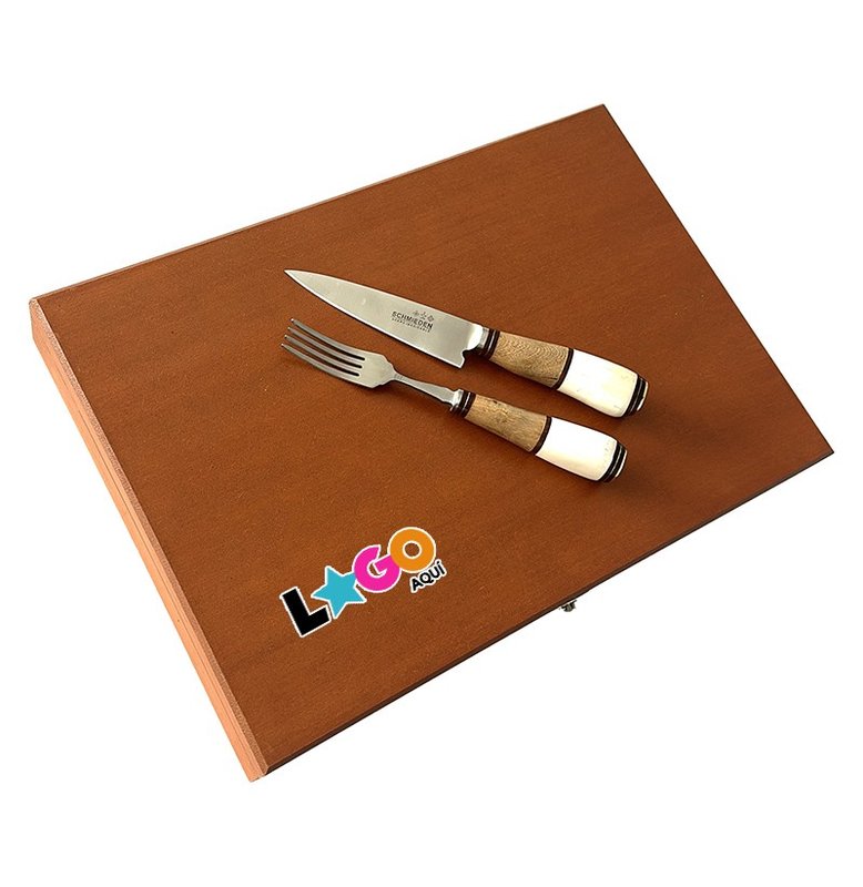 Set cuchillo tenedor criollo, 12 piezas, caja madera. - imagen 2