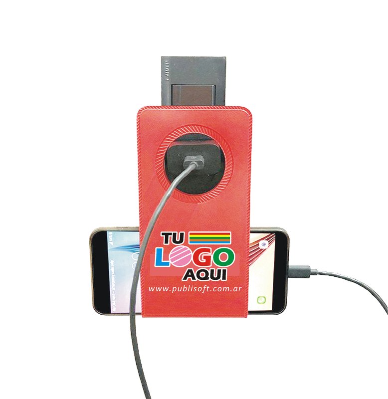Soporte plástico para cargar celular, azul claro - imagen 2