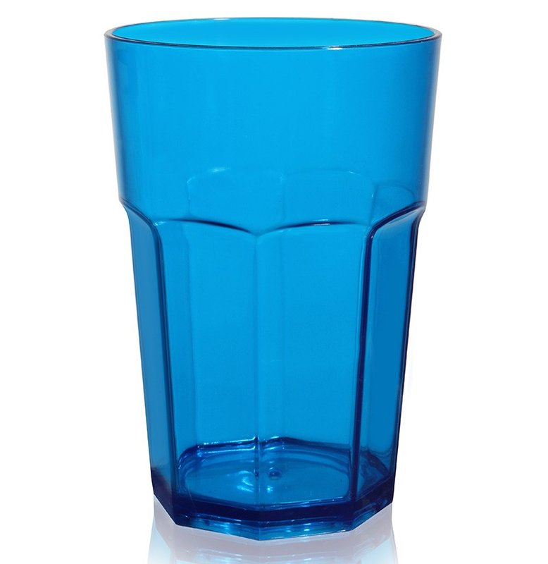 Vaso facetado bristol 520 cm³, azul trans. - imagen 2