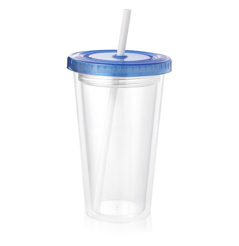 Vaso térmico star 500 cm³, tapa azul translúcido. - imagen 2