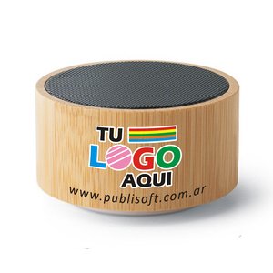 Altavoz Arber, con micrófono, bambú