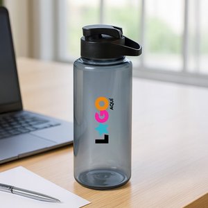 Botella big Dakar T, 1100ml, tapa flip, impr. full negro