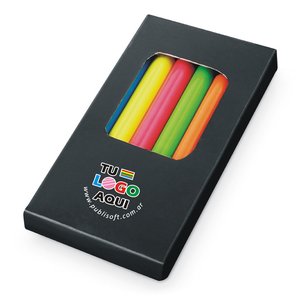 Set memling, 6 lapices colores fluorescentes